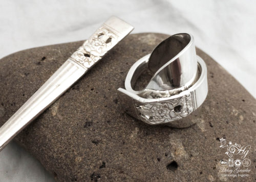 handcrafted and recycled spoon spoon rings