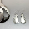 handmade and upcycled spoon cat earrings