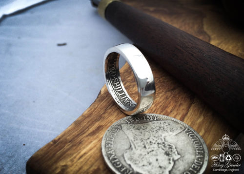Silver Band Coin Rings.