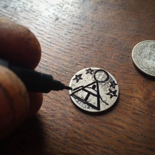Glastonbury Tor and Glastonbury festival pyramid stage alignment cosmic sacred geometry necklace jewellery