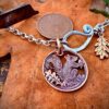 red squirrel necklace coin pendant