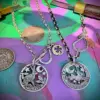 lucky sixpence hare jewellery made from original 120 year old silver coins. Crafted in Cambridge, England