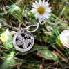 Handmade and repurposed solid silver sixpence coin Butterfly pendant necklace