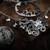 Handmade and upcycled, recycled silver coin octopus necklace made in landlocked Cambridge, UK