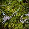 Handmade and recycled sterling silver moon leaping hare necklace 兔年 首饰