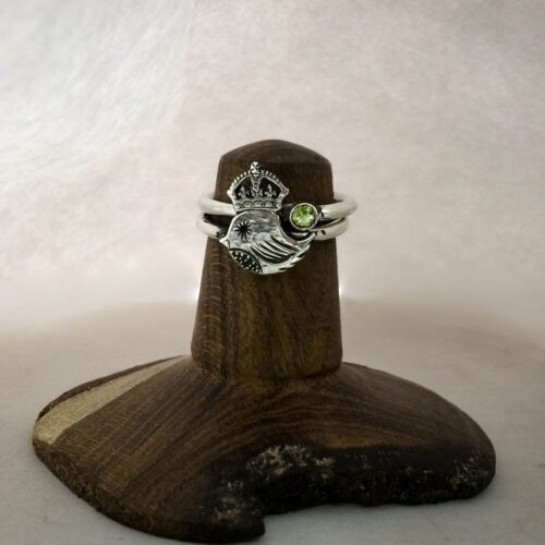 The 'teeny weeny bird queen' recycled silver threepence coin ring. Handmade and upcycled silver bird ring