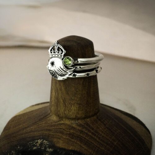 The 'teeny weeny bird queen' recycled silver threepence coin ring. Handcrafted and recycled silver bird ring