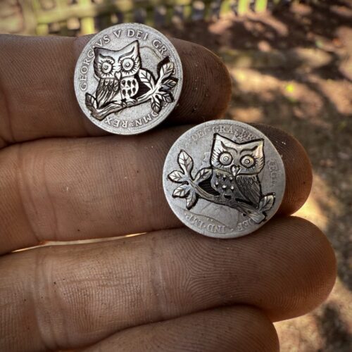 Starry owl cufflinks - Image 3