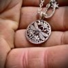 Dragonfly necklace Handmade and repurposed silver shilling The Silver sixpence collection. silver Dragonfly necklace totally handcrafted and recycled from old sterling silver sixpence coins. Designed and created by Hairy Growler Jewellery, Cambridge, UK. necklace