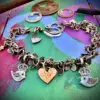 handcrafted teeny weeny Kingsy Queeny bird bracelet recycled silver threepence coins