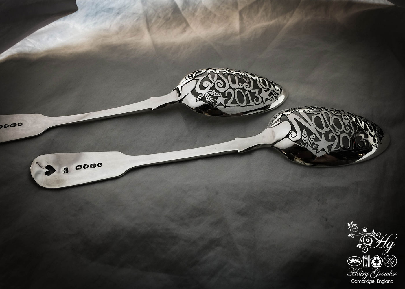bespoke birth record naming ceremony spoon, handmade to custom order
