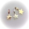 handcrafted and recycled silver star and moon charm for a tree sculpture, necklace or bracelet