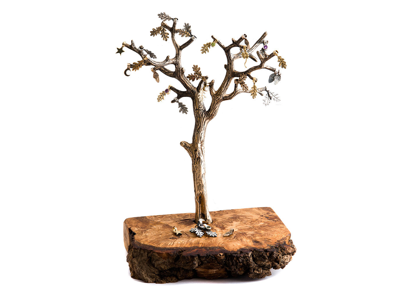 handcrafted and unique bronze oak tree of life sculpture