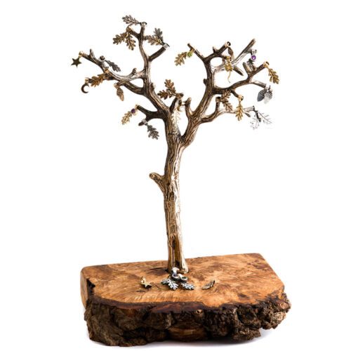 handcrafted and unique bronze oak tree of life sculpture