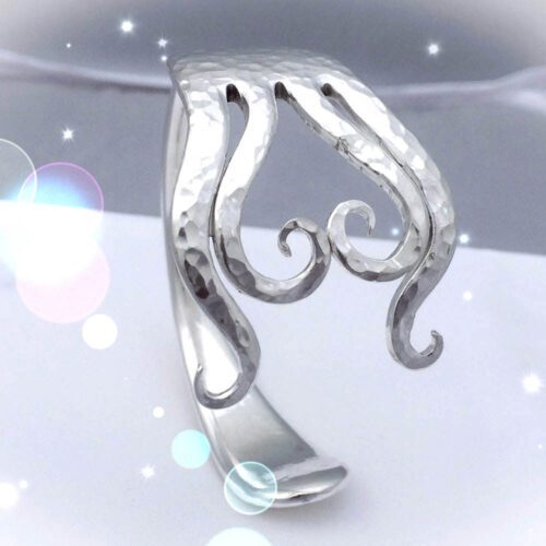 Handmade and repurposed true love heart bangle