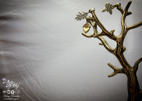 handmade bronze acorn charm for a tree sculpture, necklace or bracelet