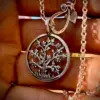 the hawthorn may tree handcrafted from a sterling silver shilling coin. Made in England