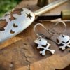 handcrafted and upcycled spoon pirate earrings