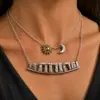 Stonehenge Celestial necklace a signature work by Hairy Growler, Cambridge. Made in England