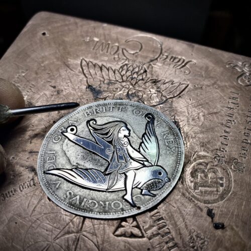 set me free recycled, repurposed, ethically manufactured and responsibly designed silver coin necklace