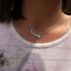 moon rabbit necklace individually handmade and recycled from an old Victorian silver coins
