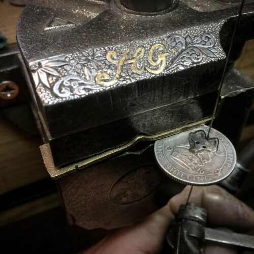 handmade and upcycled silver fox ring