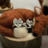 handcrafted and recycled silver fox ring