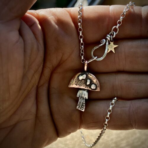magical mushroom mushy jewellery necklace amulet
