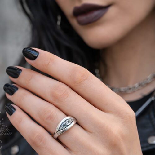 feather ring handmade and ethical jewellery