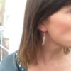 recycled vintage spoon feather earrings. Handcrafted in Cambridge
