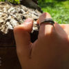 handcrafted and recycled silver feather ring