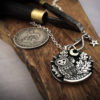 Owl coin jewellery - sitting in the moonlight owl necklace handcrafted and recycled from three silver shilling coins all over 100 years old