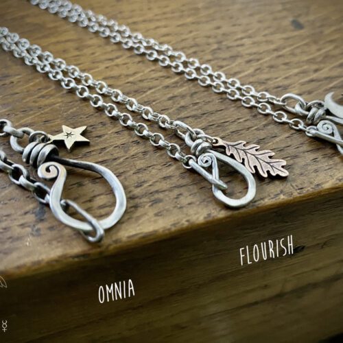 Hairy Growler jewellery silver chain necklaces with special shepherds crook hook catch