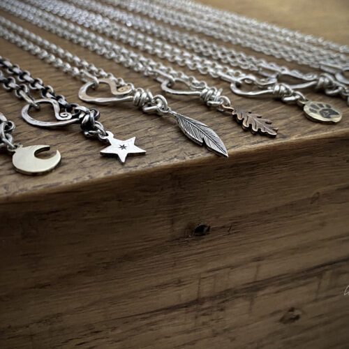Hairy Growler jewellery silver chain necklaces with special shepherds crook hook catch