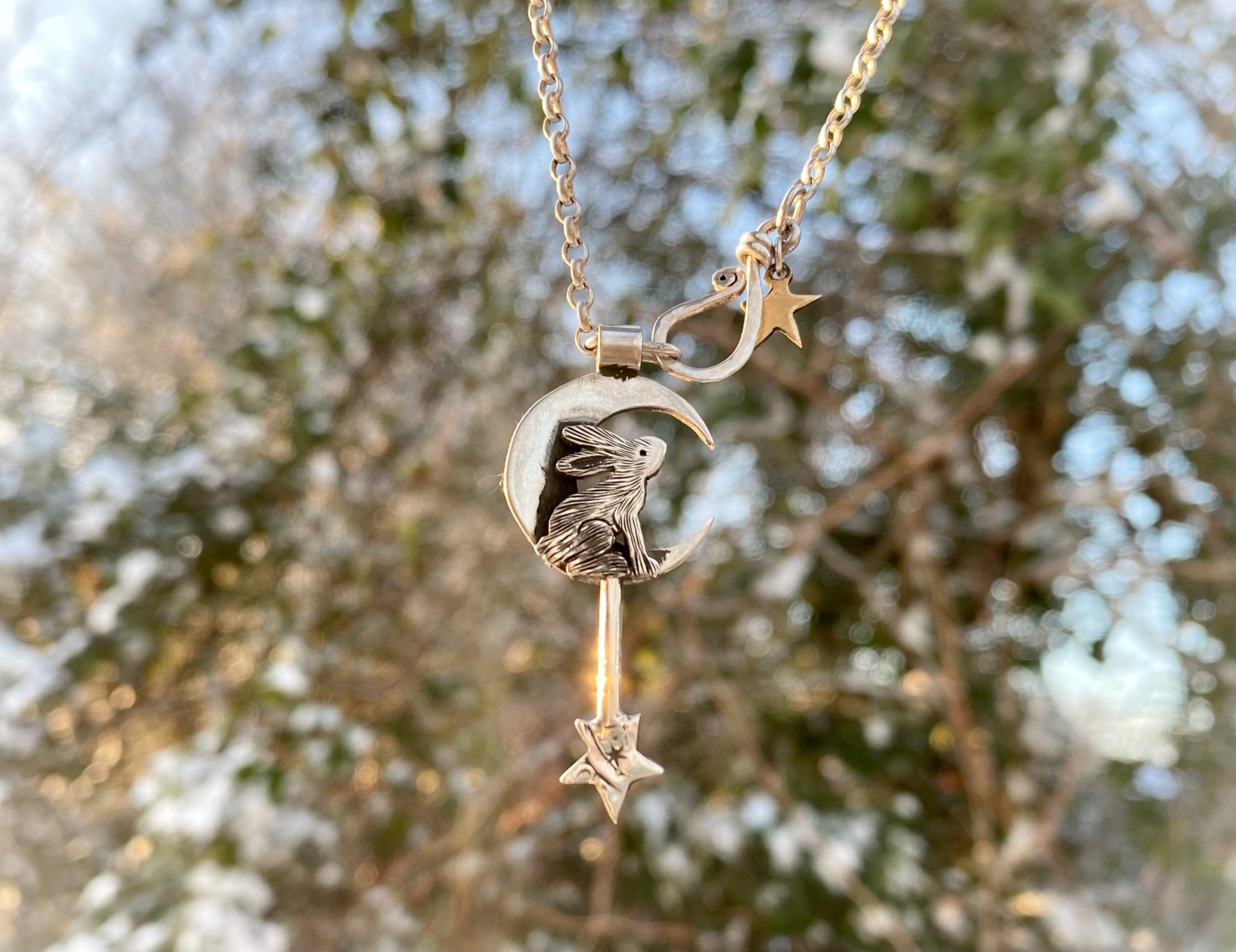 KALIFANO | Multi Gemstone Bear Claw Handmade Silver Pendant & Opal Accent