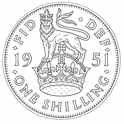 60th birthday gift special hand cut shilling coin made in Cambridge, England