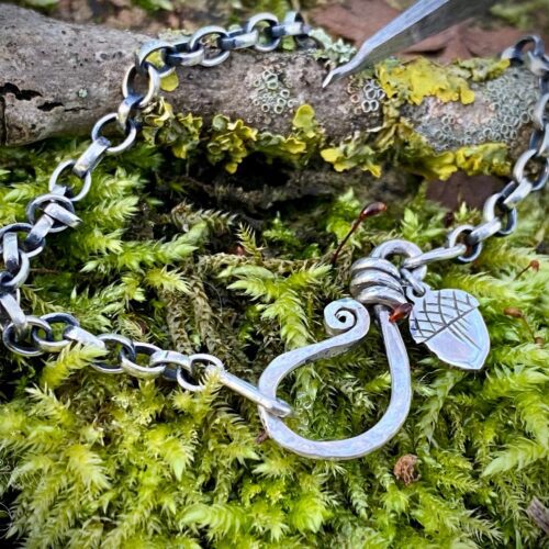 fox charm bracelet hand made and recycled ethical jewellery made in England, UK