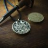 Handcrafted and repurposed coin magical pyramids pendant necklace
