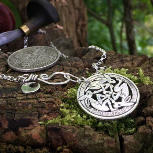 handmade and upcycled spoon hare necklace