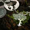 Ogham tree necklace Handcrafted and recycled silver coin Elder tree necklace