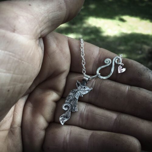 Fox jewellery - handmade using traditional tools and techniques reusing 100 year old sterling silver coins