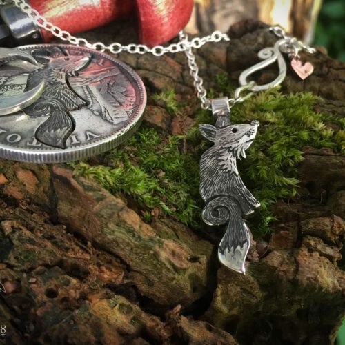 Fox jewellery - handmade using traditional tools and techniques reusing 100 year old sterling silver coins