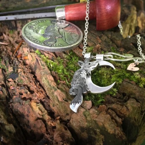 Fox jewellery - handmade using traditional tools and techniques reusing 100 year old sterling silver coins