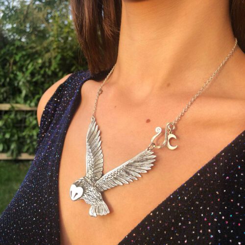 Owl jewellery - ethical handcrafted and recycled jewellery made by independent artisan workshop in Cambridge England
