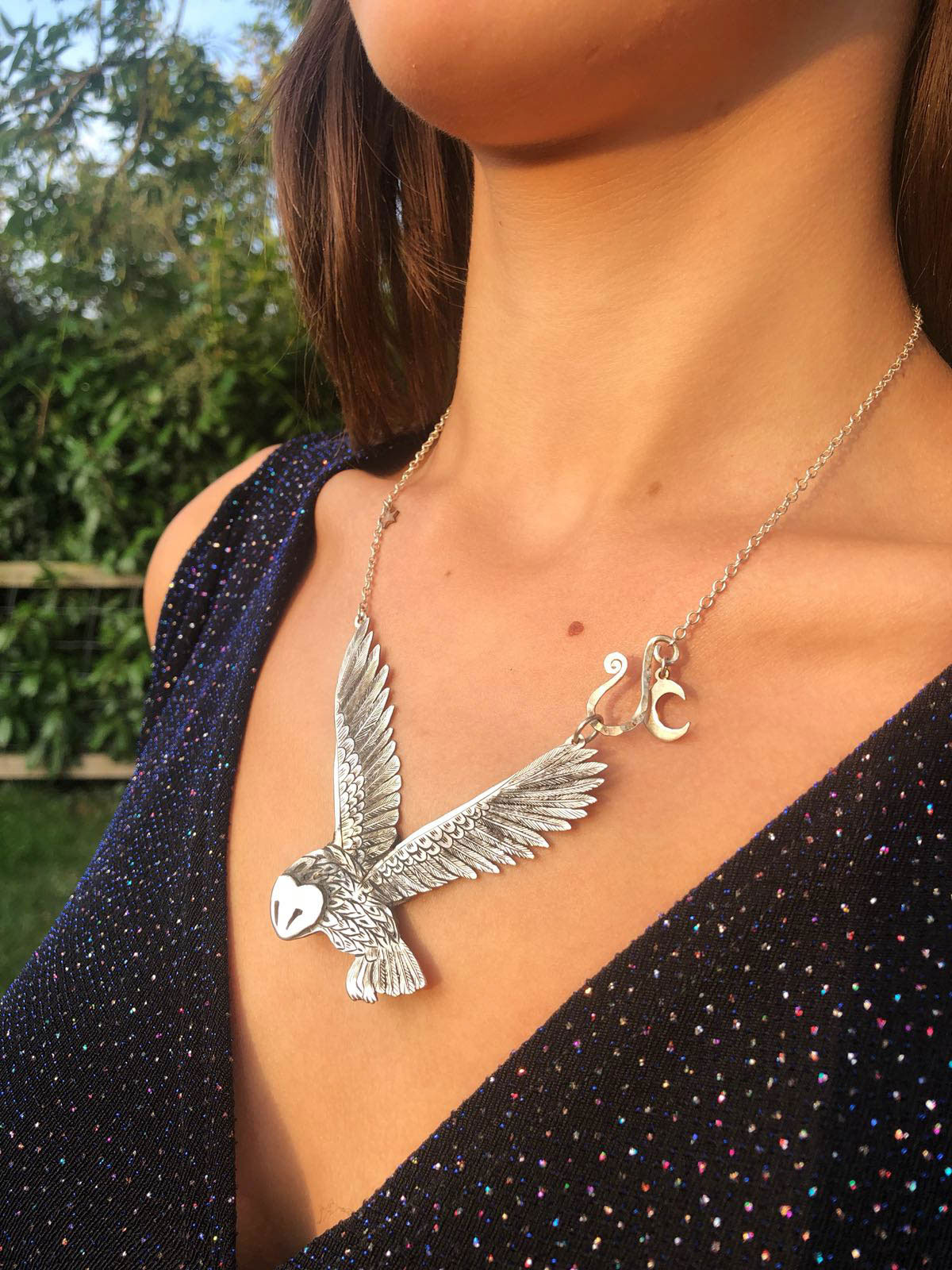 Owl jewellery - ethical handcrafted and recycled jewellery made by independent artisan workshop in Cambridge England