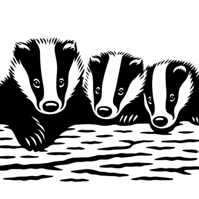 Hairy Growler jewellery badgers