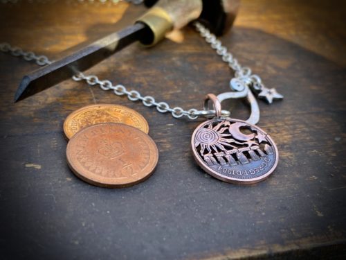 40th birthday coin gift handmade and ethical recycled UK England made.