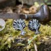 Tree of life earrings - handmade and recycled sterling silver shilling coins.