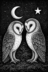 love and kismet owl stud earrings made by hairy growler jewellery from recycled silver coins in Cambridge