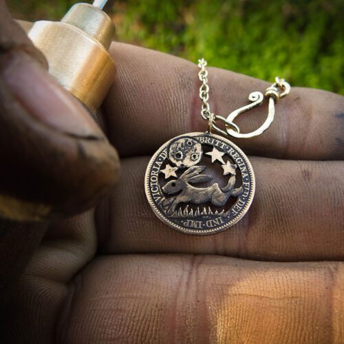 magical leaping hare jewellery - Recycled 22ct solid gold half Sovereign